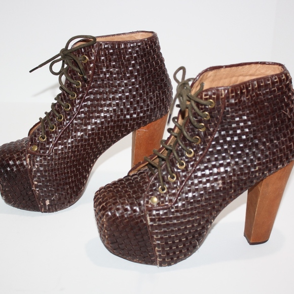 Jeffrey Campbell Shoes - Jeffrey Campbell Lita WV Boots Weave Size 6 M